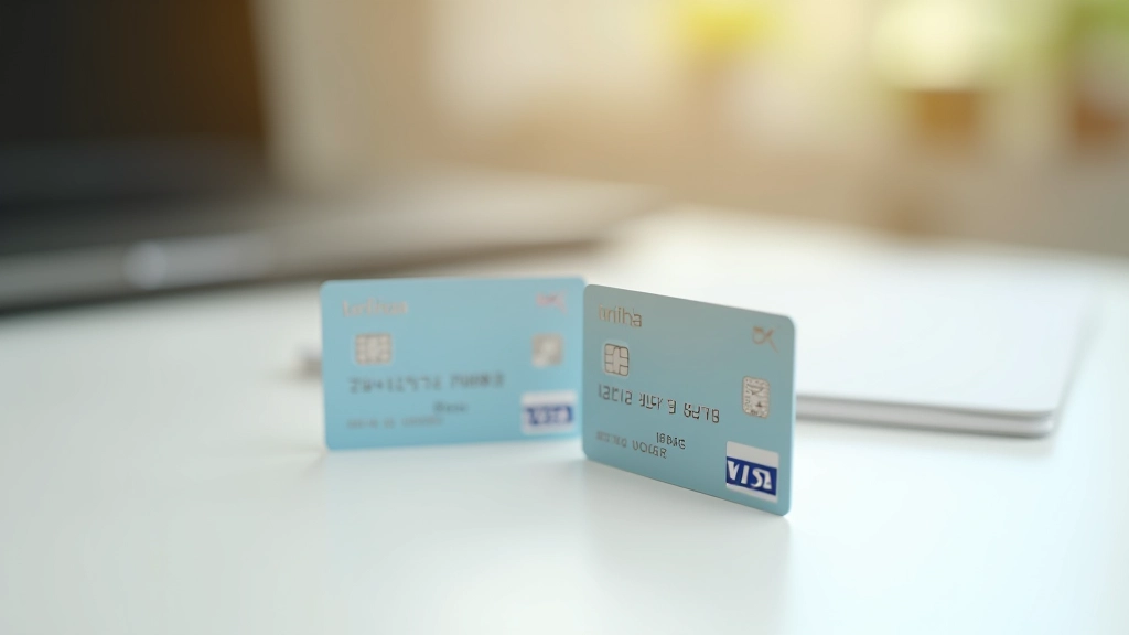 Deux cartes bancaires côte à côte, représentant la séparation entre comptes personnels et professionnels